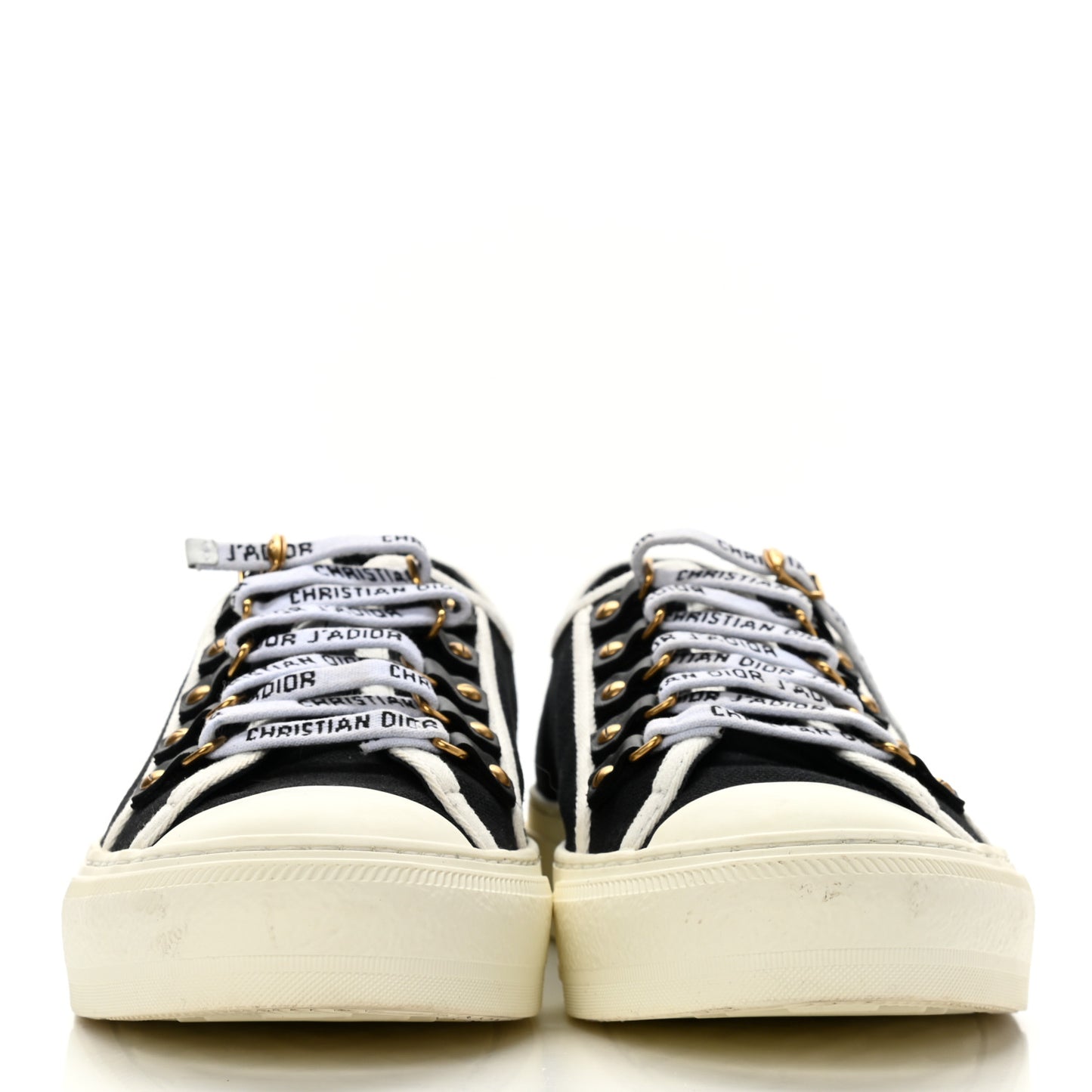 Canvas Walk'N'Dior Low Top Sneakers 39.5 Black