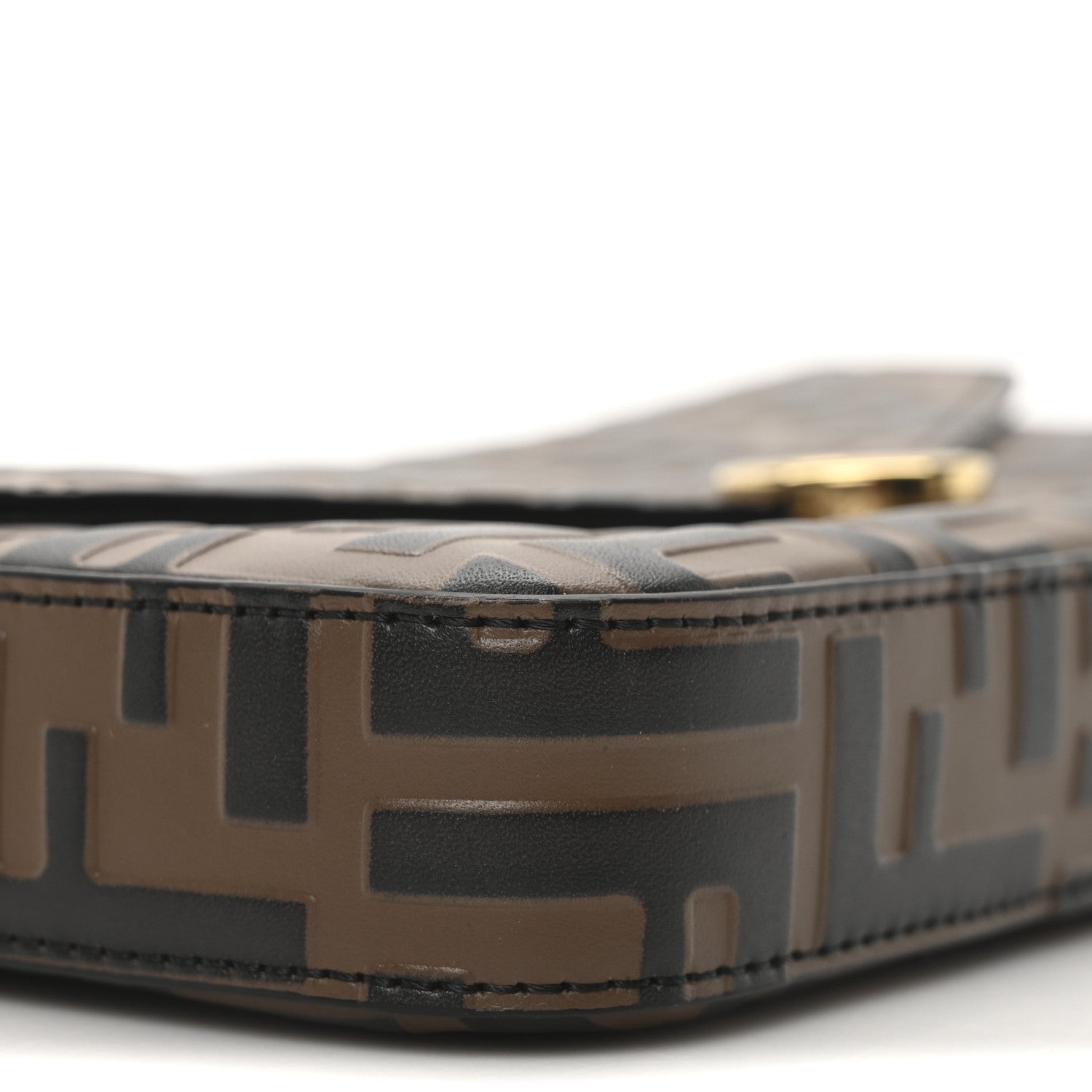 Fendi Vitello Soft F is Fendi Bi-Color FF 1974 Embossed Envelope Wallet On Chain with Pouches Maya Black 12 of 14