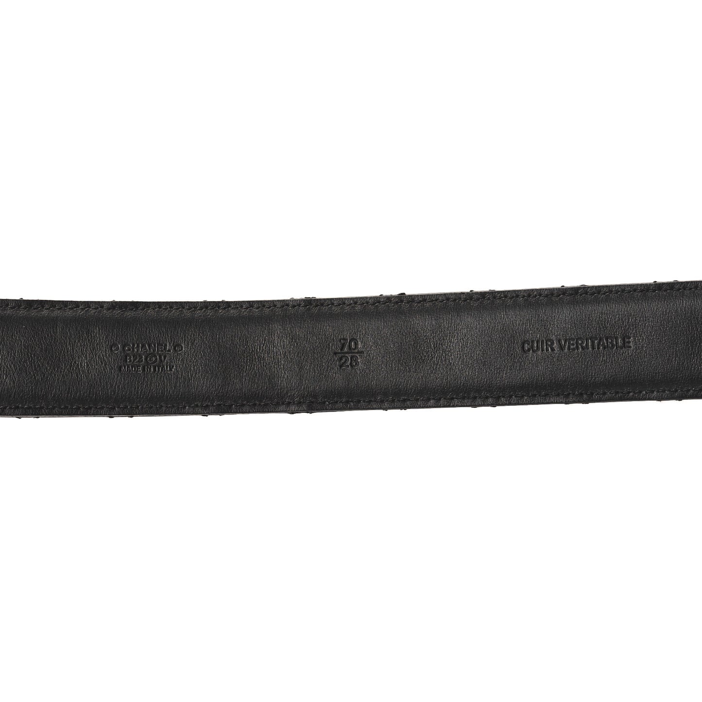 Calfskin Quilted CC Chain Belt 70 28 Black