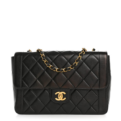 Chanel Lambskin Quilted Medium Single Flap Black 1 of 12