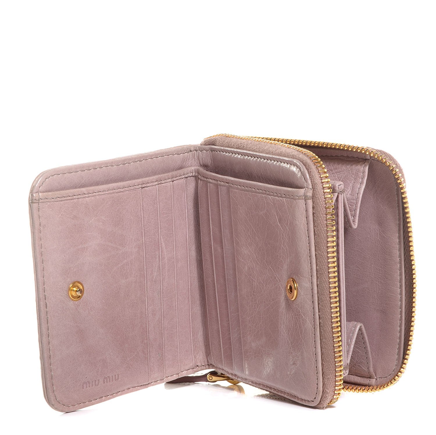 Miu Miu Matelasse Compact Wallet Deserto 5 of 8