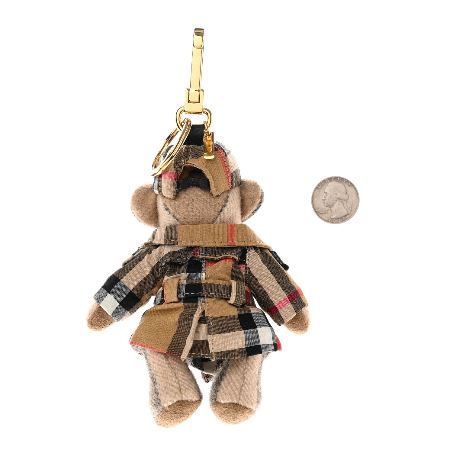 Burberry Thomas Check Trench Teddy Bear Keychain Charm 2 of 6