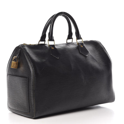 Louis Vuitton Epi Speedy 30 Black 3 of 15