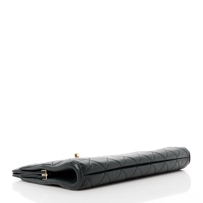 Chanel Lambskin Quilted Clutch Black 4 of 11