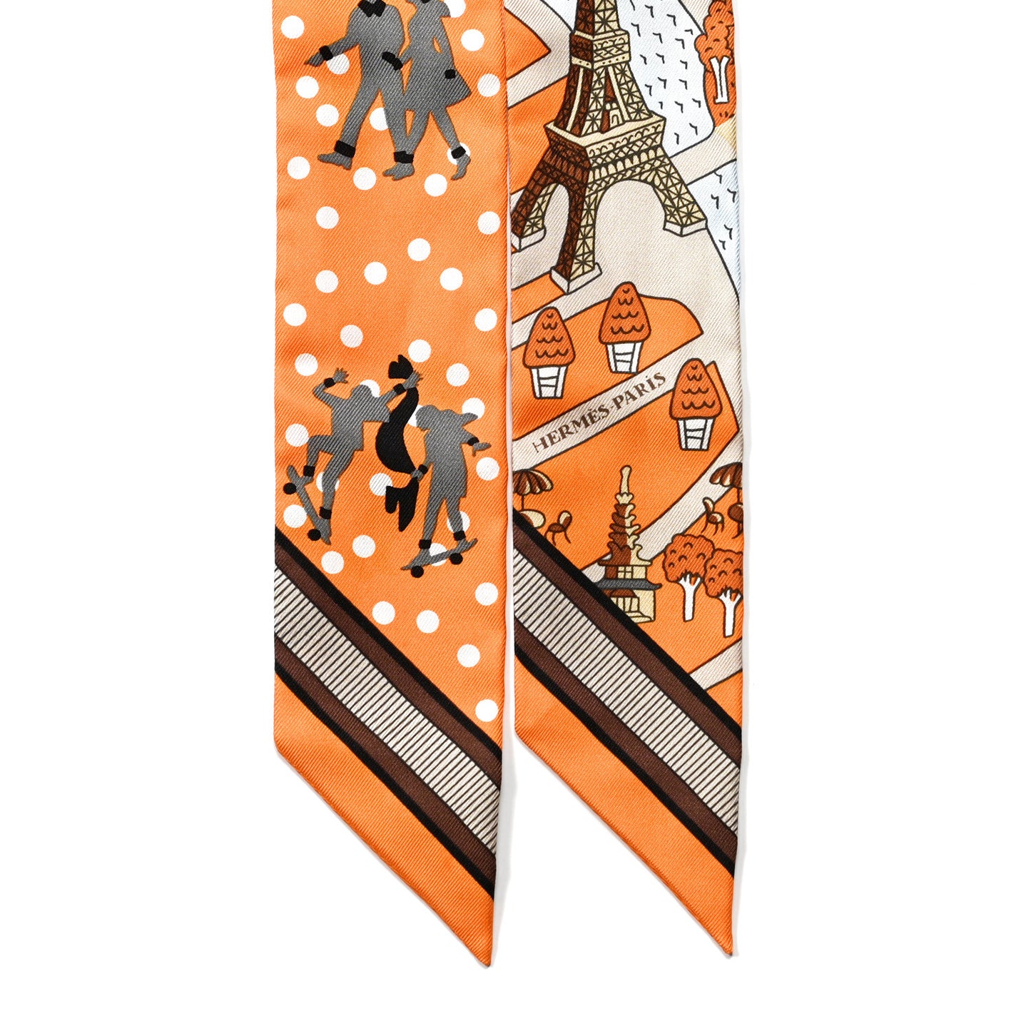 Silk Les Nouveaux Amoureux de Paris Twilly Orange Ciel Beige