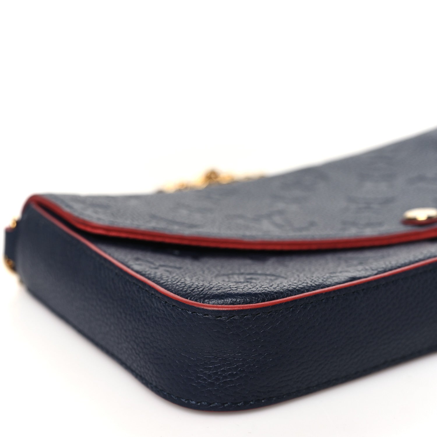 Louis Vuitton Empreinte Pochette Felicie Chain Wallet Marine Rouge 8 of 11