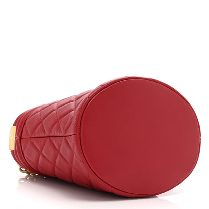 Chanel Calfskin Quilted Boy Bucket Bag Red 4 of 10
