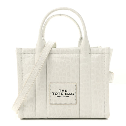 Marc Jacobs Croc Embossed Medium The Tote Bag White 1 of 13