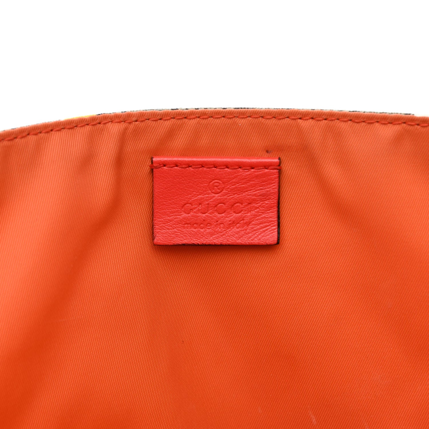 Gucci GG Supreme Monogram Space Cats Diaper Bag Orange 6 of 14
