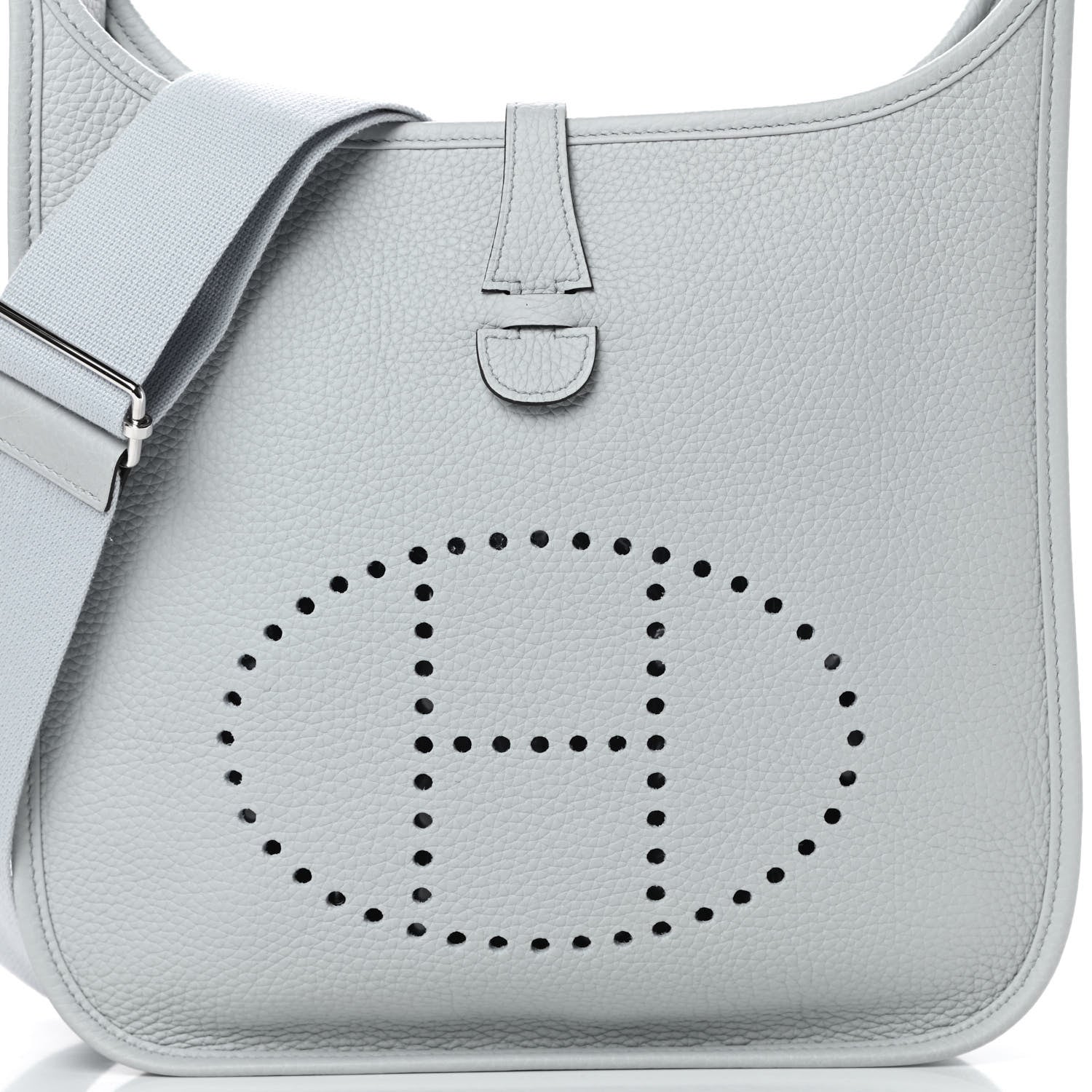 Hermes Taurillon Clemence Evelyne III PM Bleu Pale 8 of 10