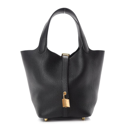 Hermes Taurillon Clemence Picotin Lock 18 PM Black 1 of 11