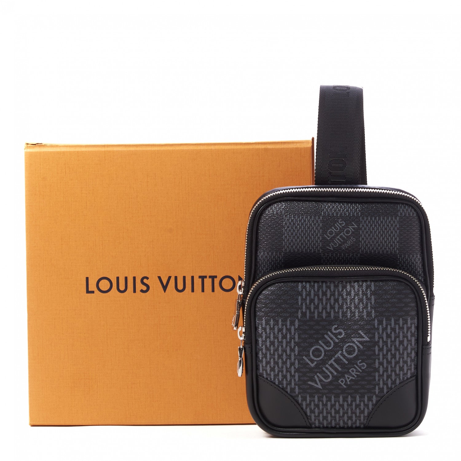 Louis Vuitton Damier Graphite 3D Amazone Sling Bag Black 9 of 9
