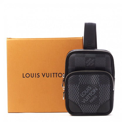 Louis Vuitton Damier Graphite 3D Amazone Sling Bag Black 9 of 9