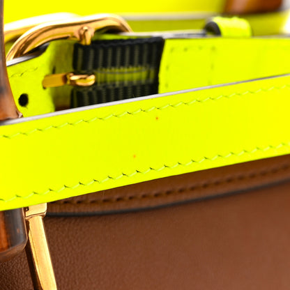 Gucci Wonka Grain Calfskin Mini Diana Tote Bag Cuir Yellow Fluo 11 of 11