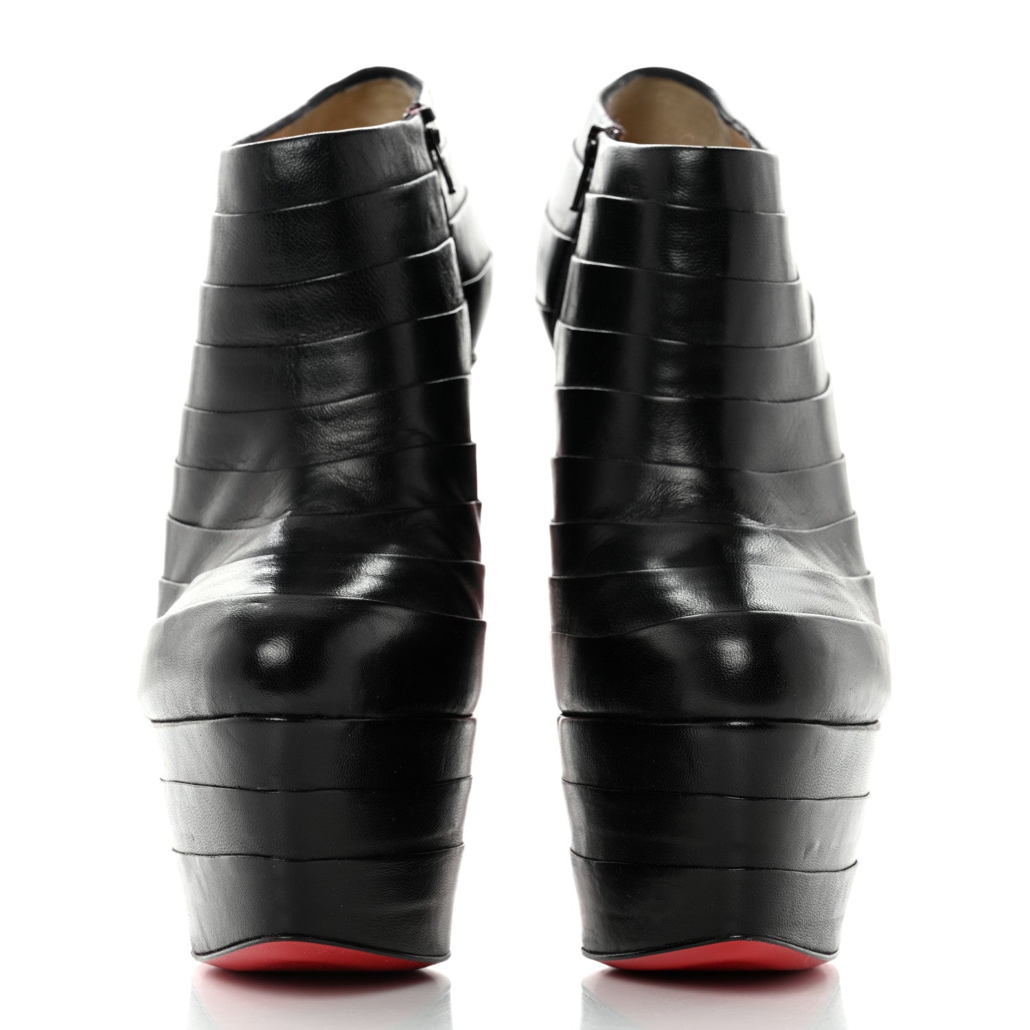 Christian Louboutin Patent Calfskin 160 Platform Ankle Booties 36.5 Black 2 of 8