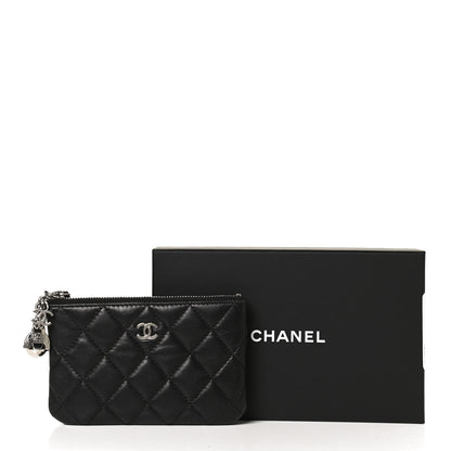 Chanel Lambskin Quilted Small Cosmo Cosmetic Case Black 9 of 9