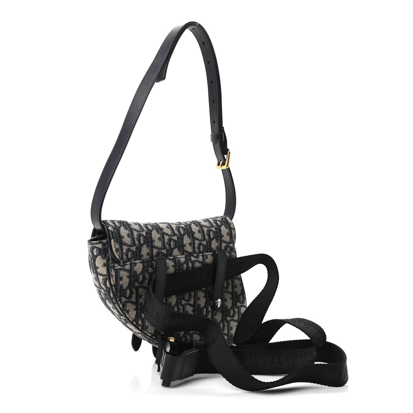 Oblique Mini Saddle Belt Bag Blue