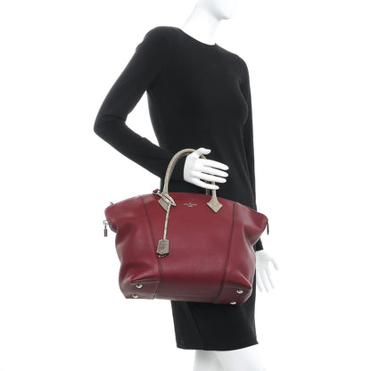 Louis Vuitton Veau Cachemire Ayers Soft Lockit MM Grenat 2 of 11