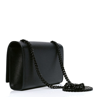 Saint Laurent Grain De Poudre Small Monogram Kate Satchel Black 2 of 4