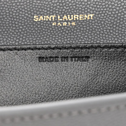 Saint Laurent Grain De Poudre Uptown Chain Wallet Storm 8 of 12