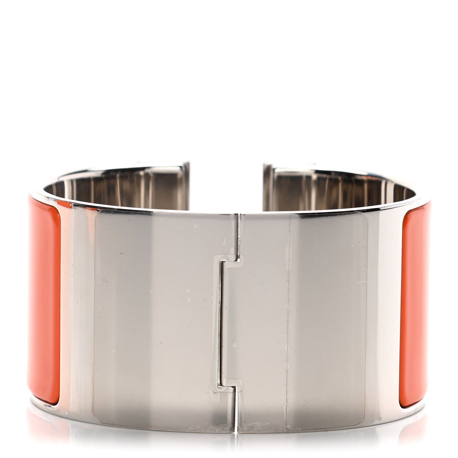 Hermes Enamel Extra Wide Clic Clac H Bracelet PM Orange 3 of 6