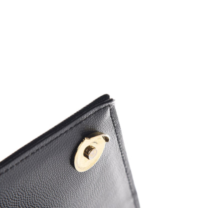 Saint Laurent Grain De Poudre Textured Mixed Matelasse Triquilt Medium Monogram Satchel Black 16 of 16