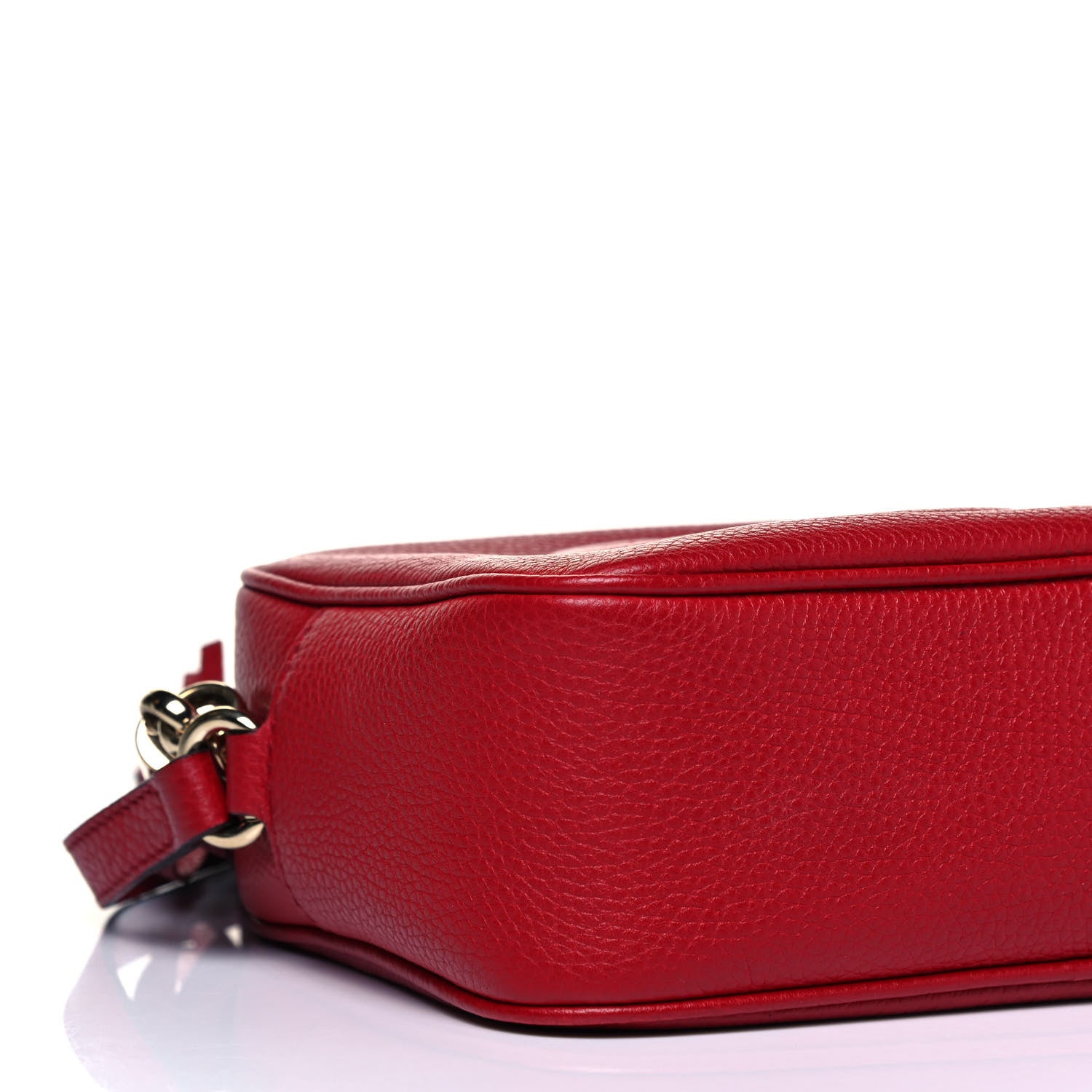 Gucci Pebbled Calfskin Small Soho Disco Bag Tabasco Red 5 of 9