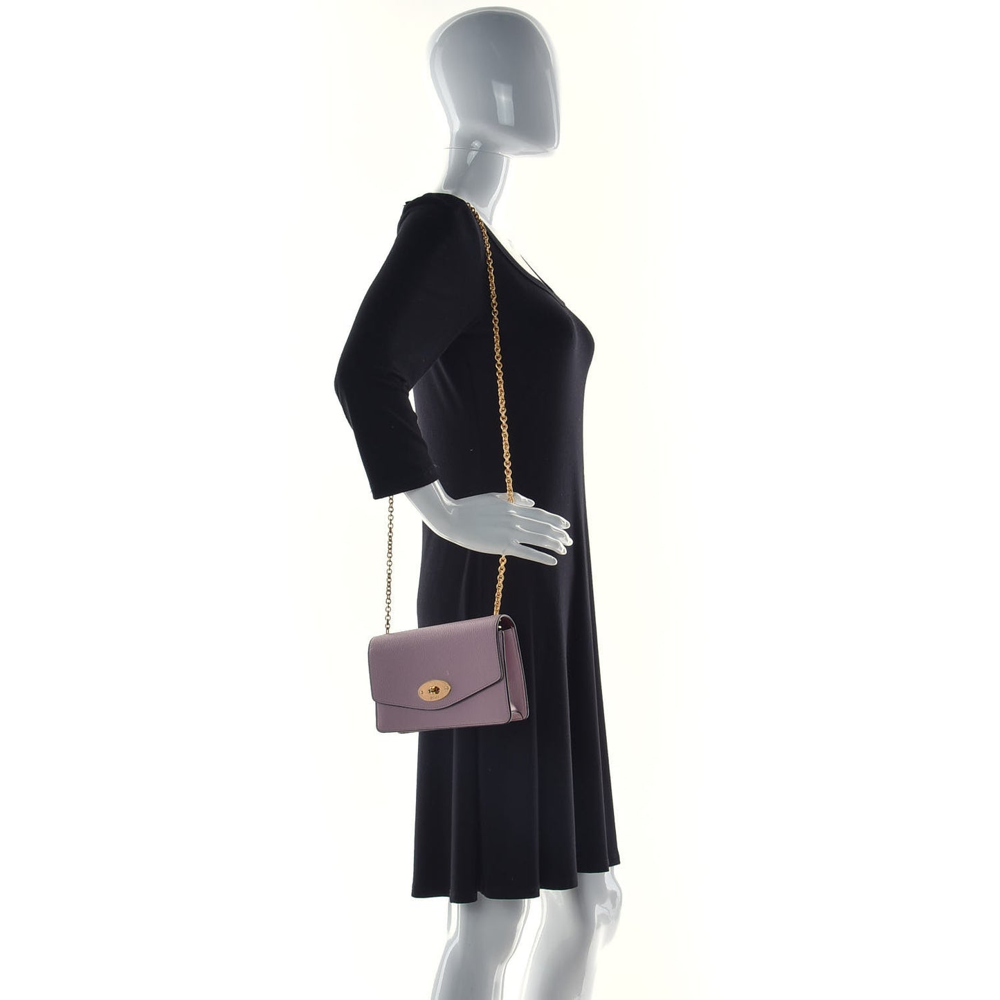 Small Classic Grain Calfskin Small Darley Powder Pink