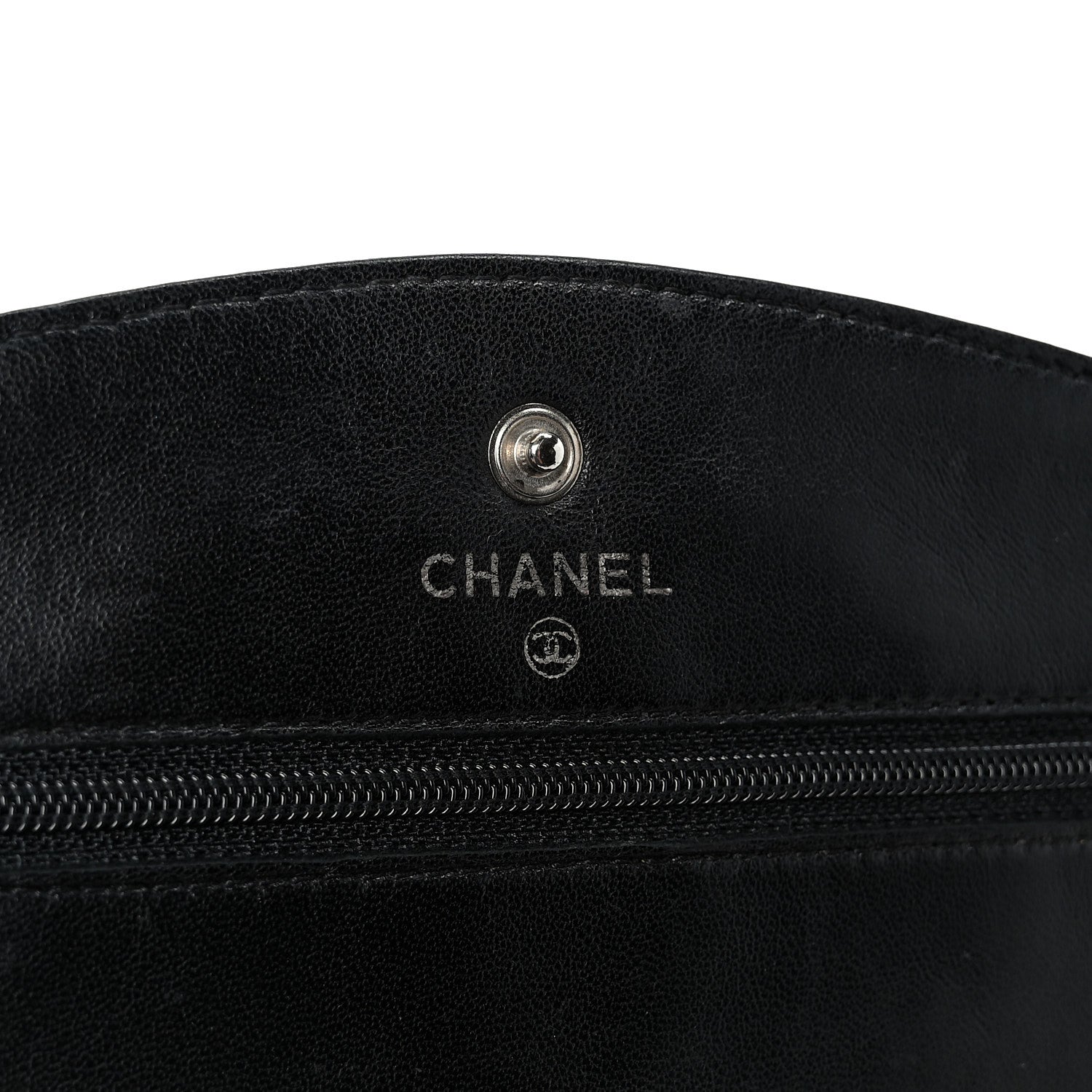 Chanel Caviar Timeless CC Wallet On Chain WOC Black 5 of 11
