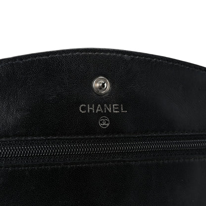Chanel Caviar Timeless CC Wallet On Chain WOC Black 5 of 11