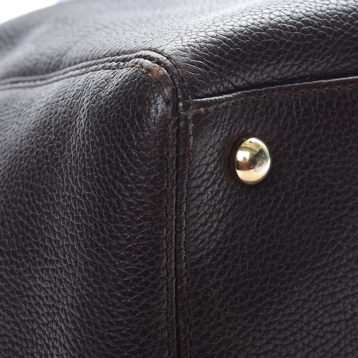 Calfskin Tall Cerf Tote Brown