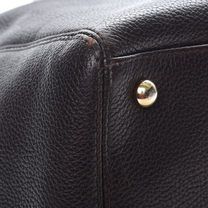 Chanel Calfskin Tall Cerf Tote Brown 22 of 25
