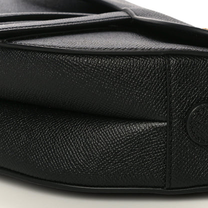 Christian Dior Grained Calfskin Saddle Bag Black 12 of 13