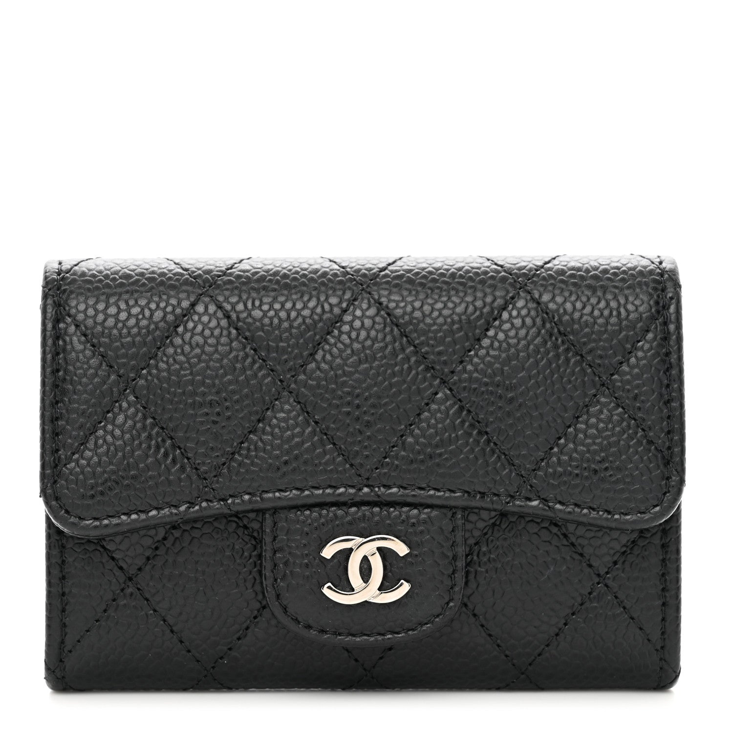 Chanel Caviar Quilted Flap Card Holder Black 1 of 8