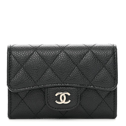 Chanel Caviar Quilted Flap Card Holder Black 1 of 8