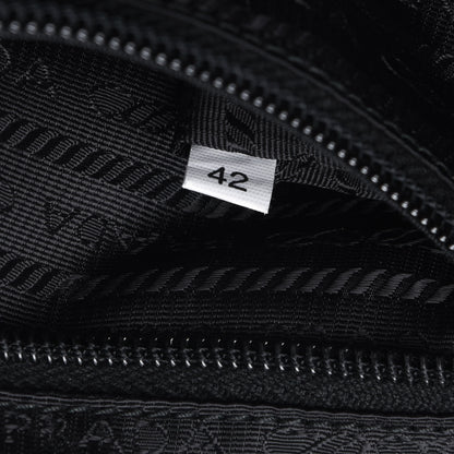 Prada Tessuto Nylon Saffiano Wristlet Black 7 of 13
