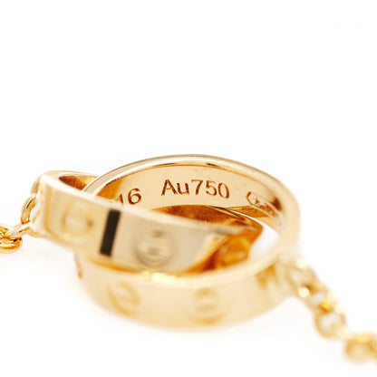 Cartier 18K Yellow Gold Interlocking LOVE Necklace 7 of 9