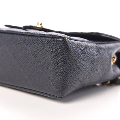 Chanel Caviar Quilted Mini Square Flap Navy 10 of 11