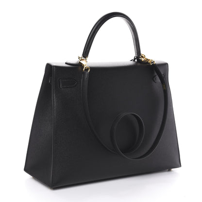 Hermes Epsom Kelly Sellier 35 Black 4 of 32
