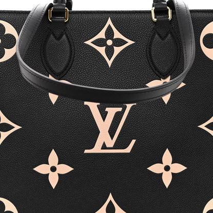 Louis Vuitton Empreinte Monogram Giant Onthego MM Black Beige 7 of 9