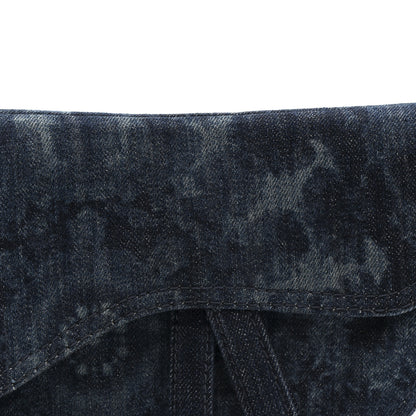 Christian Dior Denim Tie Dye Saddle Bag Blue 8 of 11