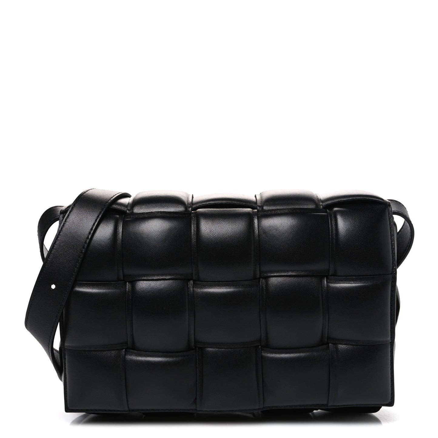 Nappa Intrecciato Orto Messenger Bag Black Black