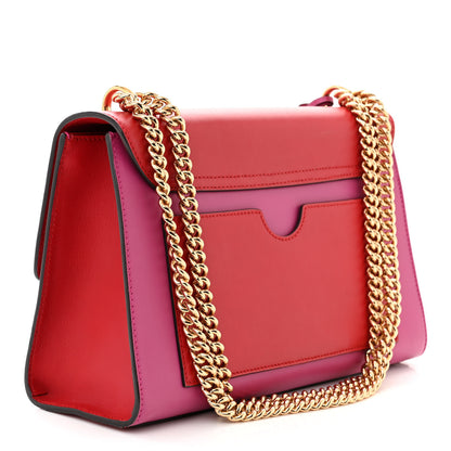 Gucci Moon Calfskin Bi-Color Medium Padlock Shoulder Bag New Rosette Hibiscus Red 3 of 10