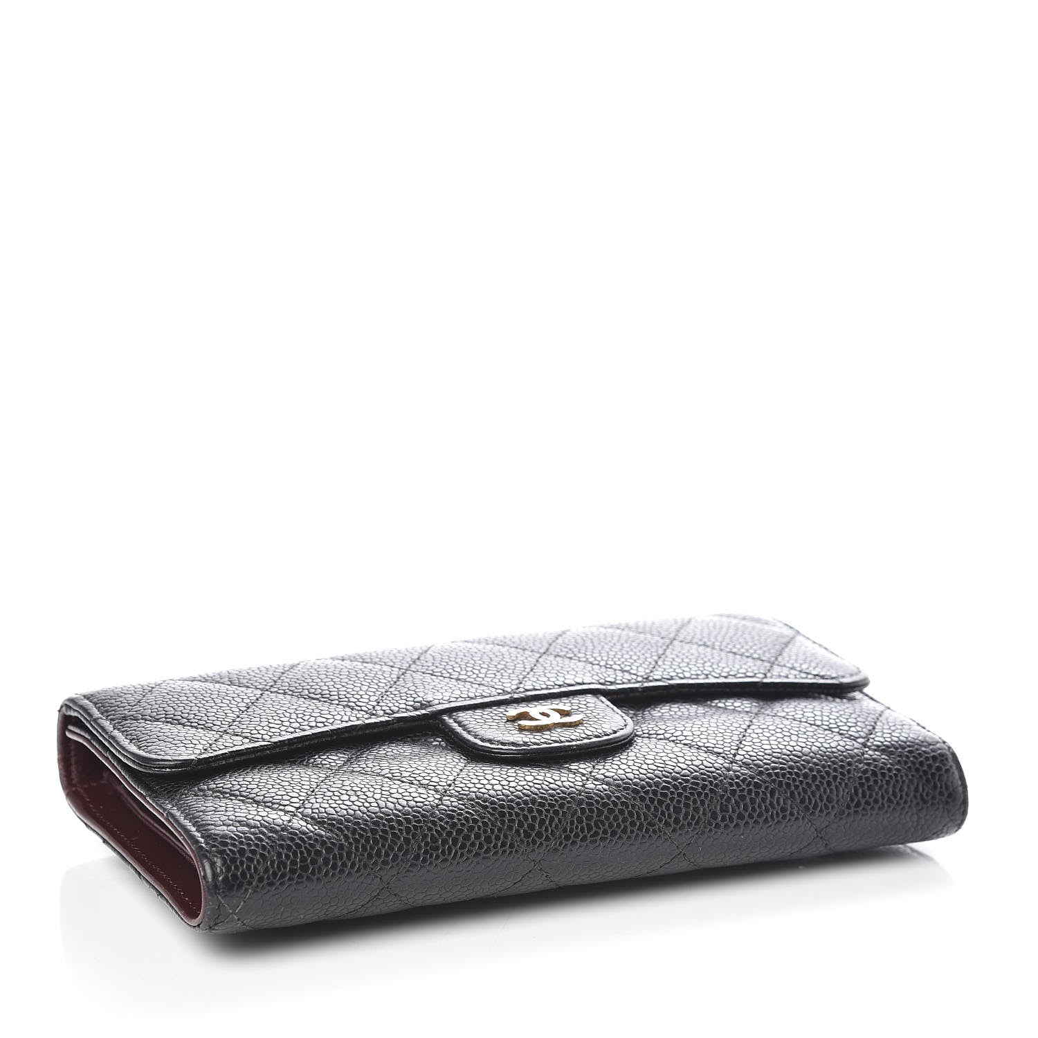 Chanel Caviar Quilted Long Flap Wallet Black 4 of 9