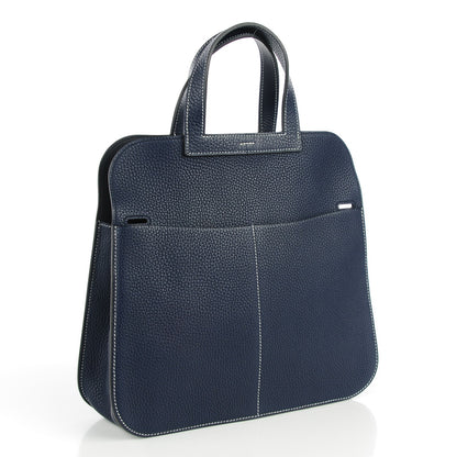 Hermes Taurillon Clemence Halzan 31 Bleu Nuit Indigo 3 of 9