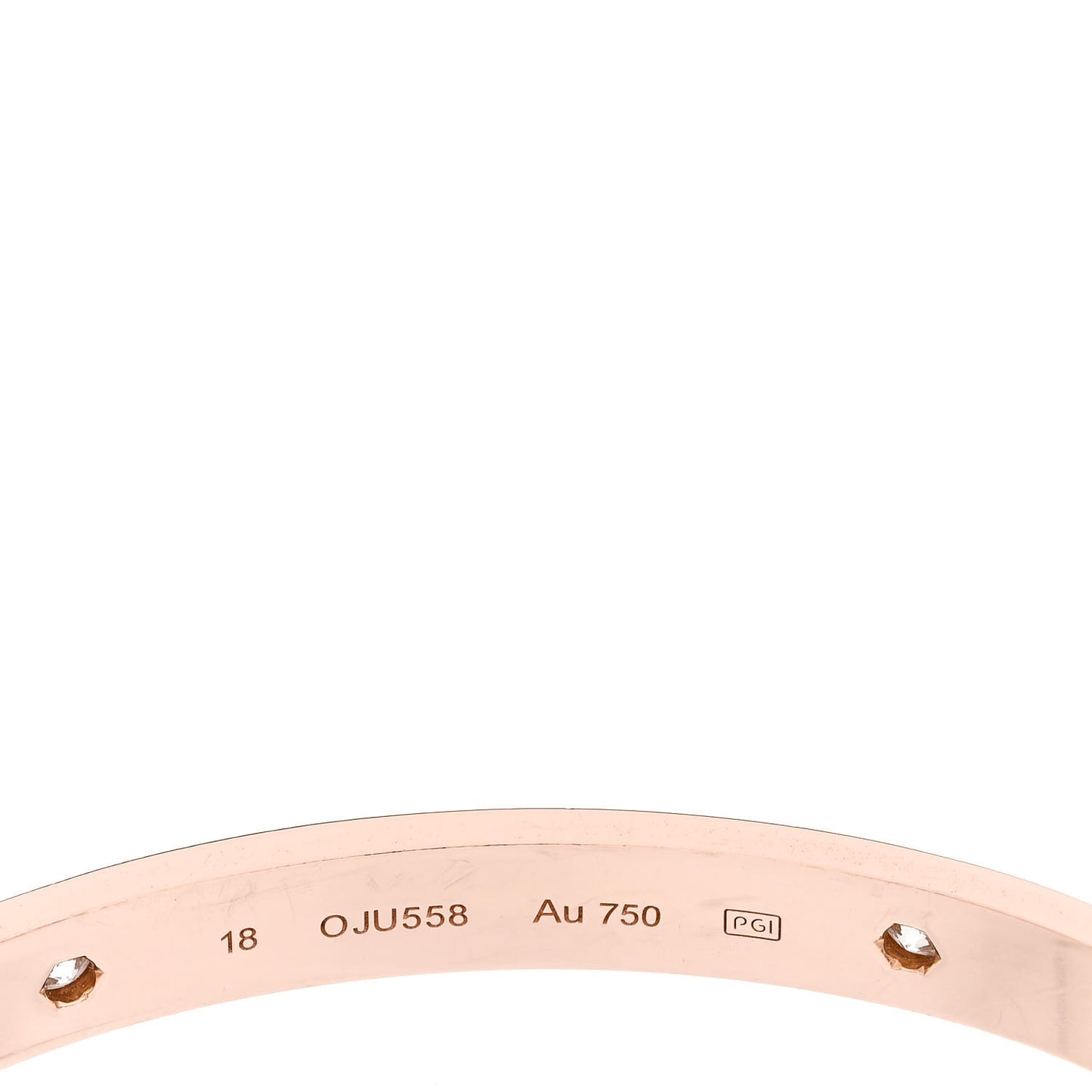 18K Pink Gold 4 Diamond LOVE Bracelet 18