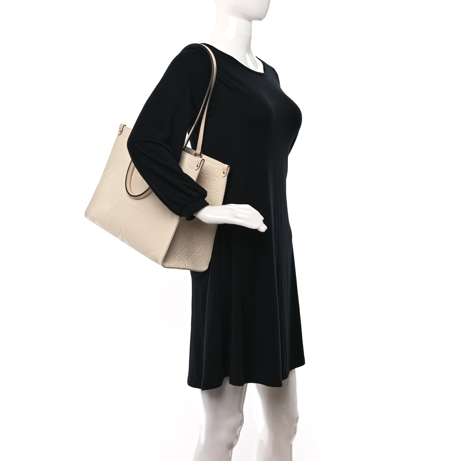 Louis Vuitton Empreinte Monogram Giant Onthego MM Creme 2 of 8