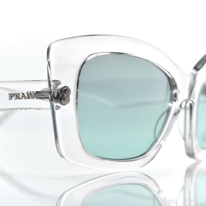 Prada Cat Eye Sunglasses SPR 19M Transparent Light Blue 7 of 8