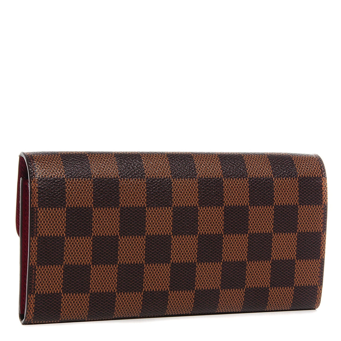 Damier Ebene Emilie Wallet Red