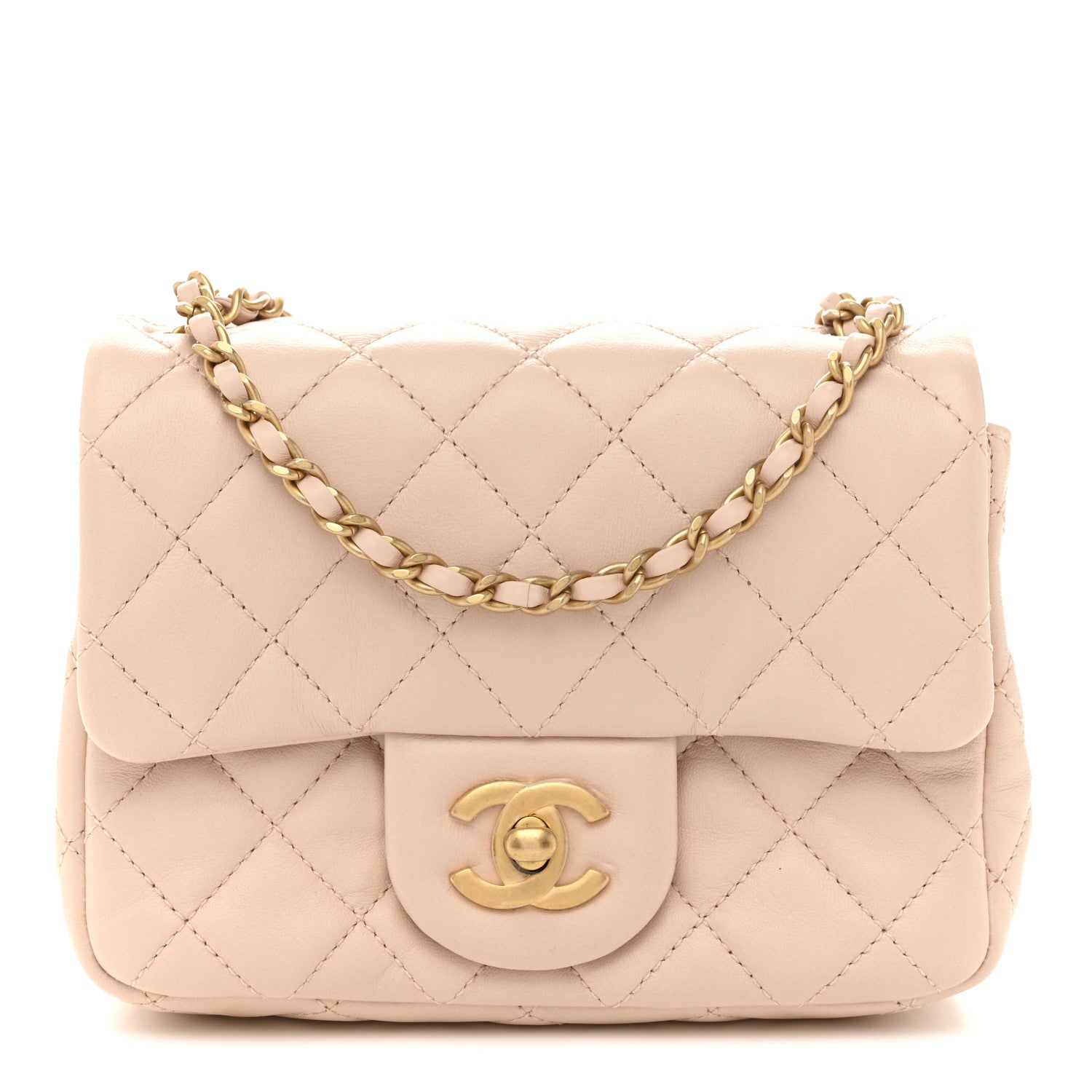 Chanel Lambskin Quilted Mini Pearl Crush Flap Light Beige 1 of 11